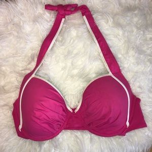 Tommy Bahama Two-Toned Pink and White Bikini Top